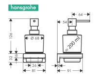 MEDIDAS DOSIFICADOR DE JABON LIQUIDO ADDSTORIS HANSGROHE